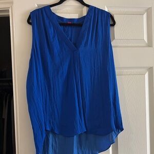 Vince Camuto Royal Blue V-Neck Blouse